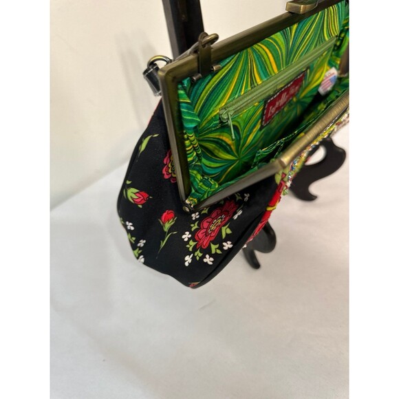 ISABELLA FIORE BEADED EMBELLISHED GEMSTONES FLORAL Handbag new - Picture 5 of 7